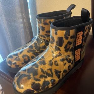 Ugg Classic clear cheetah print boots